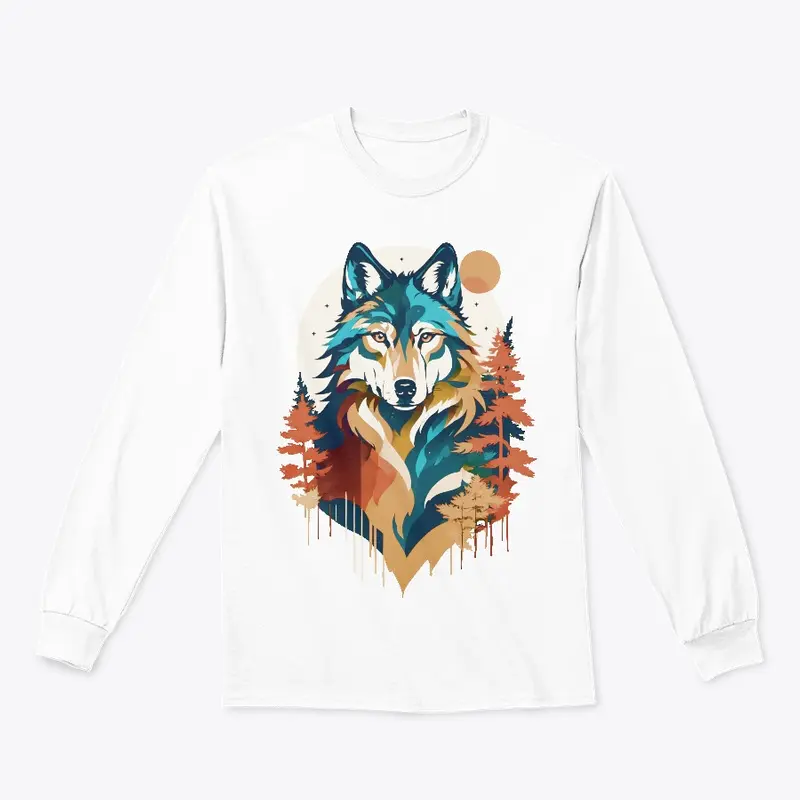 Wolf Shirt Wednesday - Pastel Fall Wolf