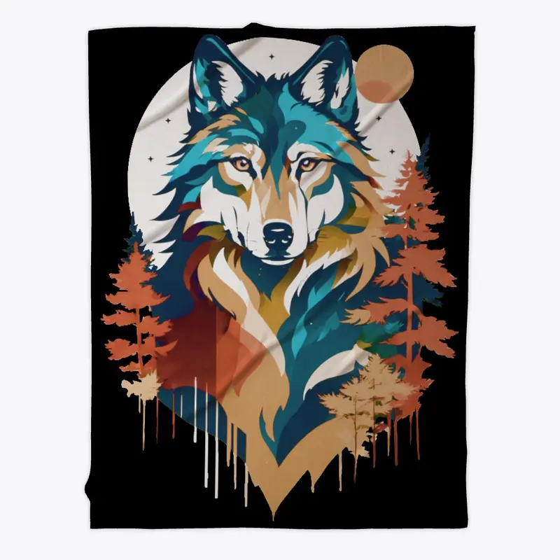 Wolf Shirt Wednesday - Pastel Fall Wolf