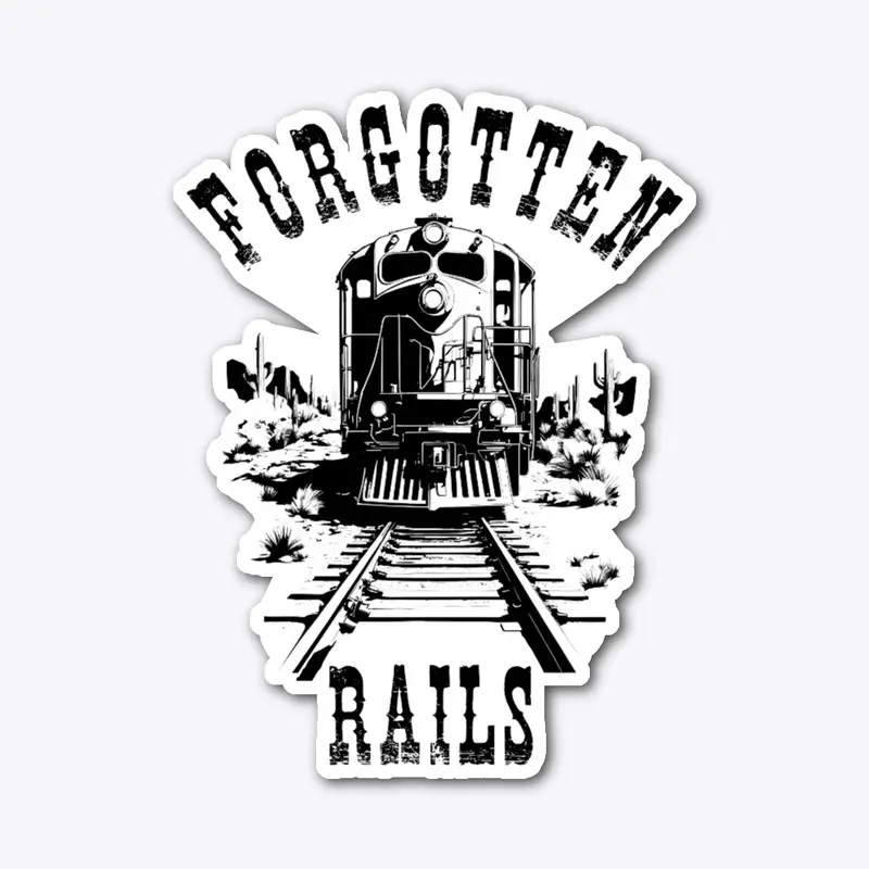 Forgotten Rails - Black on White