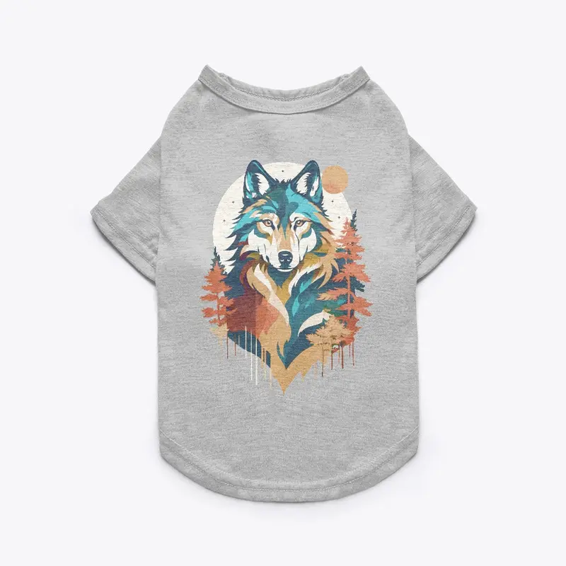 Wolf Shirt Wednesday - Pastel Fall Wolf