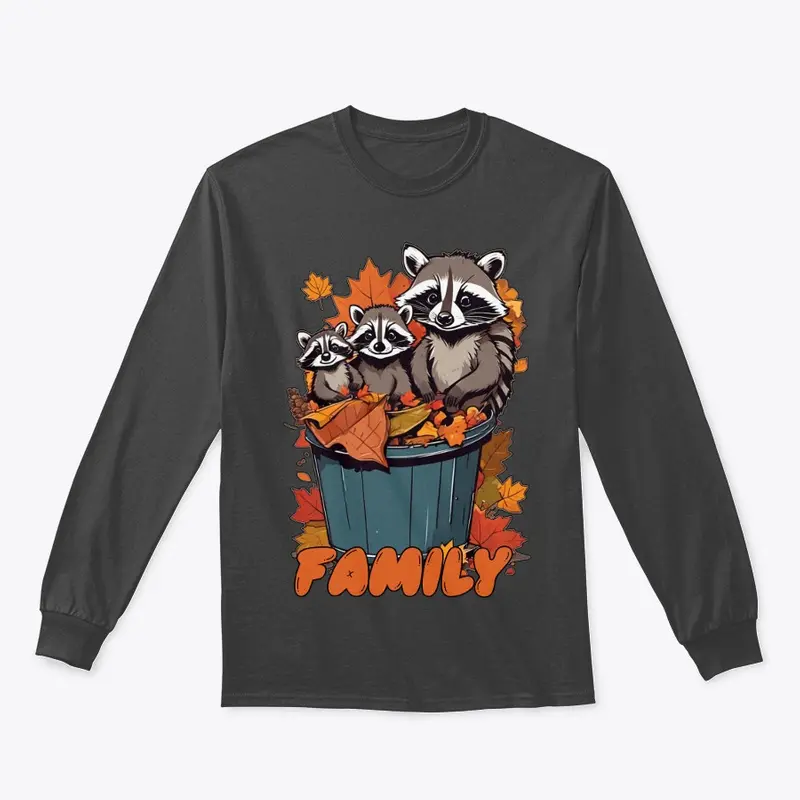 Autumn Trash Adventure - Raccoon Family