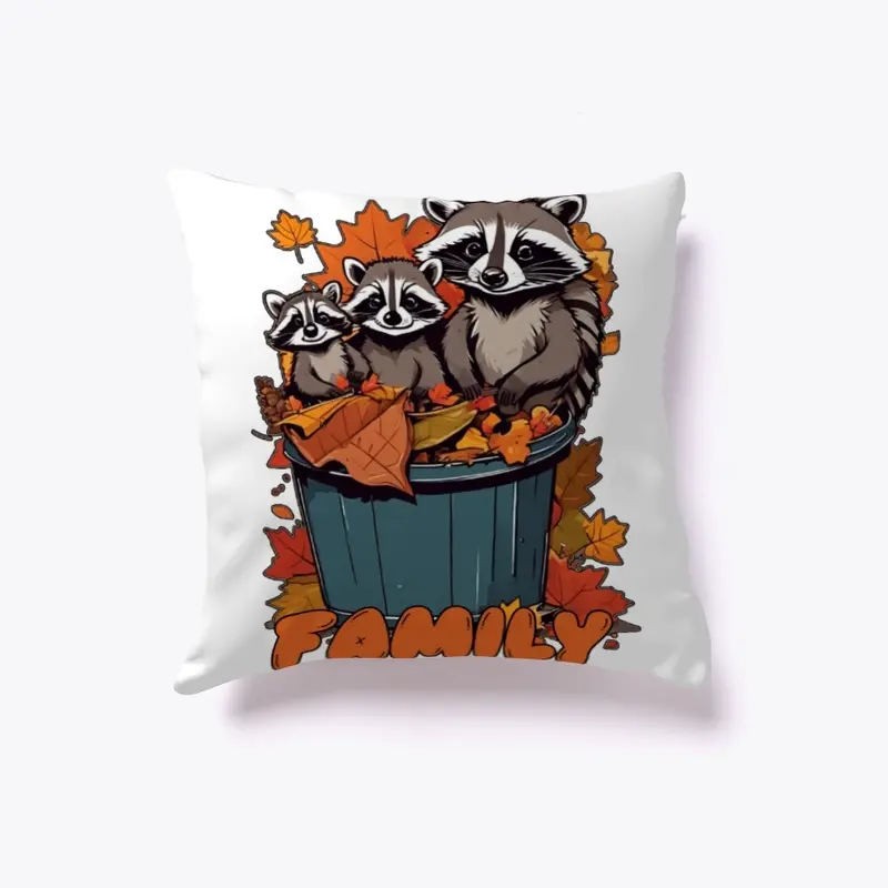 Autumn Trash Adventure - Raccoon Family